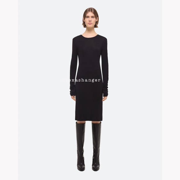 NWT Helmut Lang Long Sleeved Dress M Medium Black - Picture 3 of 11